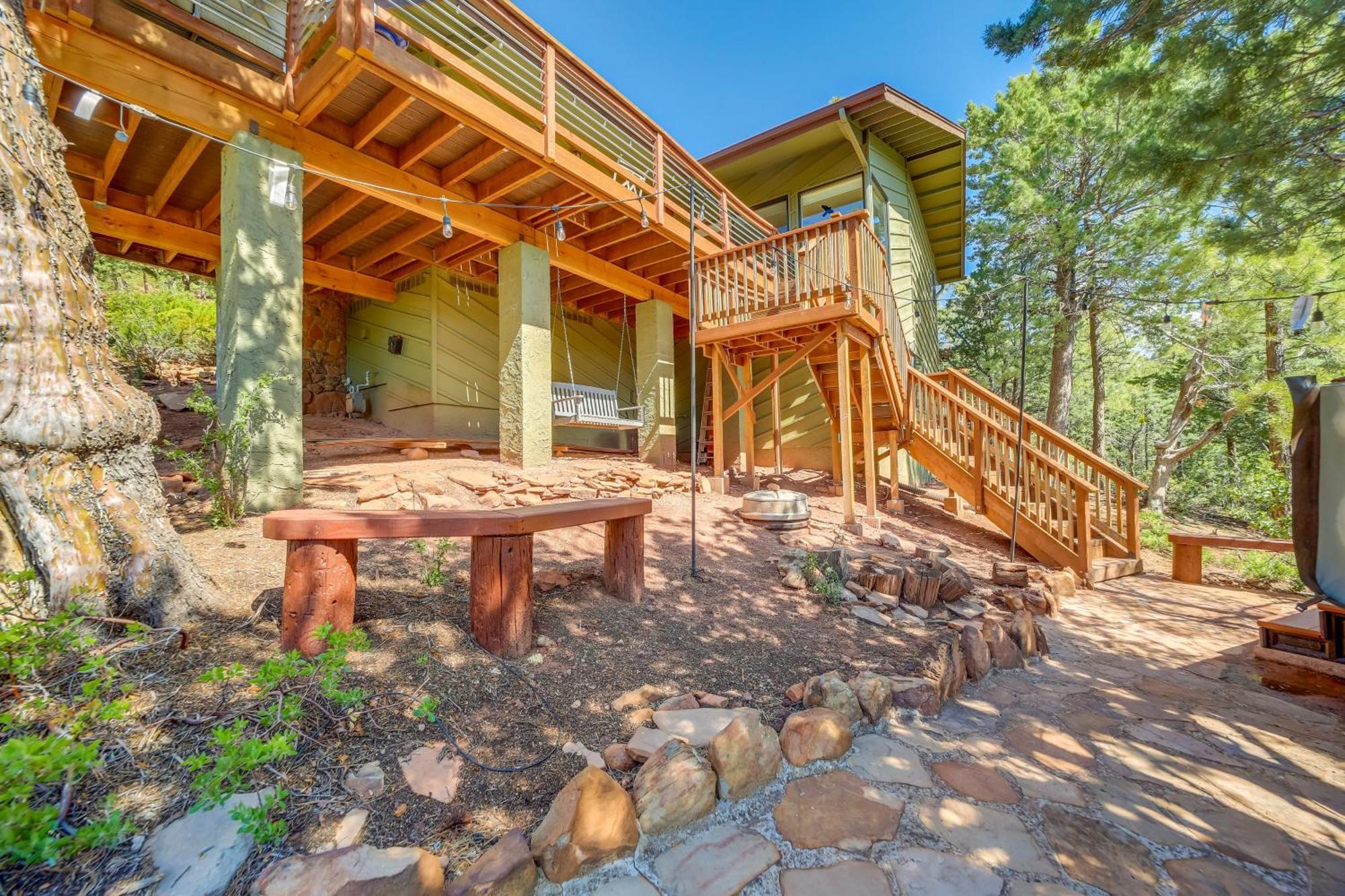 Chic Arizona Retreat With Hot Tub, Fire Pit And Deck! Villa Pine Екстериор снимка